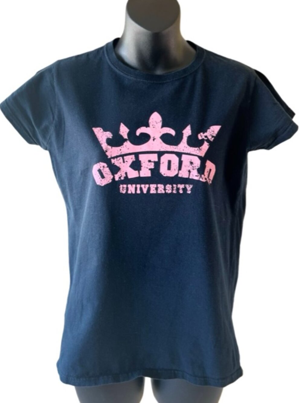 🌸4/$50🌸 Oxford University T-Shirt Women’s Medium Black Pink Graphic Crown Tee